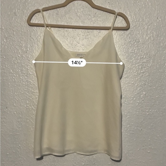 Social lite, ivory, colored, spaghetti, strap, tank top size small - Picture 5 of 7